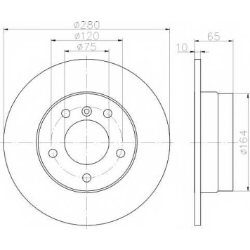 Тормозной диск HELLA PAGID 54329PRO / 8DD 355 111-261