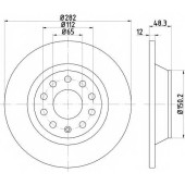 Тормозной диск HELLA PAGID 54408PRO / 8DD 355 112-141