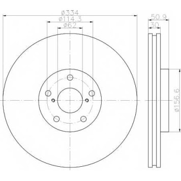 Тормозной диск HELLA PAGID 54478 / 8DD 355 112-861