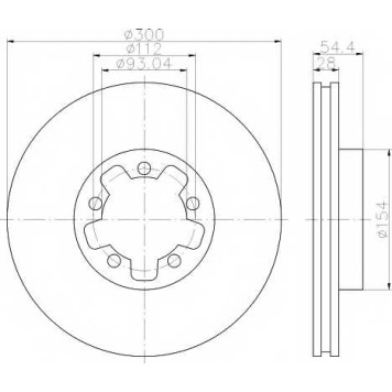 Тормозной диск HELLA PAGID 54519PRO / 8DD 355 113-281