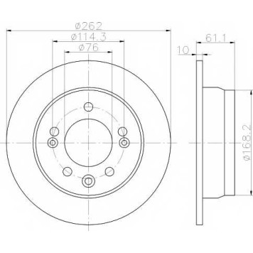 Тормозной диск HELLA PAGID 54617PRO / 8DD 355 118-861