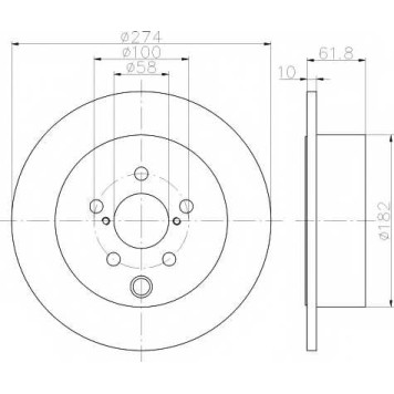 Тормозной диск HELLA PAGID 55620PRO / 8DD 355 120-341