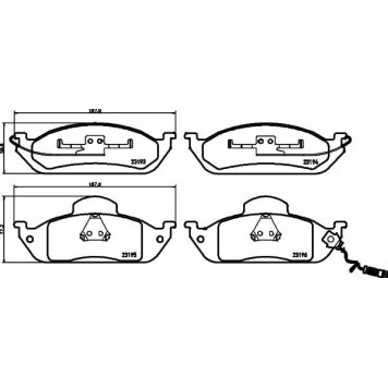 Колодки тормозные дисковые для MERCEDES M(W163) <b>HELLA PAGID 8DB 355 008-661 / T1171</b>