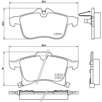 Колодки тормозные дисковые для CHEVROLET MERIVA, VIVA, ZAFIRA / OPEL ADAM, ASTRA, COMBO, CORSA, MERIVA, ZAFIRA <b>HELLA PAGID 8DB 355 009-221 / T1225</b>