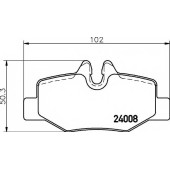 Колодки тормозные дисковые для MERCEDES VIANO(W639), VITO(W639) <b>HELLA PAGID 8DB 355 010-661 / T1383</b>