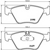 Колодки тормозные дисковые для BMW 5(E39) <b>HELLA PAGID 8DB 355 010-711 / T1387</b>