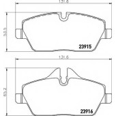 Колодки тормозные дисковые для BMW 1(E81,E82,E87,E88), 2(F45) <b>HELLA PAGID 8DB 355 011-261 / T1444</b>