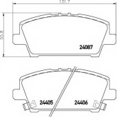 Колодки тормозные дисковые для HONDA CIVIC(FK,FN) <b>HELLA PAGID 8DB 355 006-911 / T1586</b>