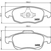 Колодки тормозные дисковые для CITROEN BERLINGO(B9), C4(B7,UA#,UD#), DS4, DS5 / PEUGEOT 5008, PARTNER <b>HELLA PAGID 8DB 355 013-341 / T1701</b>