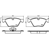 Колодки тормозные дисковые для BMW 5(F10,F11,F18) <b>HELLA PAGID 8DB 355 014-351 / T1818</b>