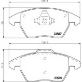 Колодки тормозные дисковые для AUDI A1(8X1,8XF,8XK) / VW BEETLE(5C1,5C7), GOLF(521,5K1,5M1), JETTA(162,163), LOAD UP, UP <b>HELLA PAGID 8DB 355 014-511 / T1841</b>