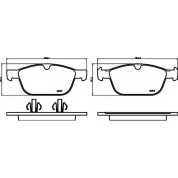 Колодки тормозные дисковые для VOLVO XC60, XC90 <b>HELLA PAGID 8DB 355 014-541 / T1845</b>