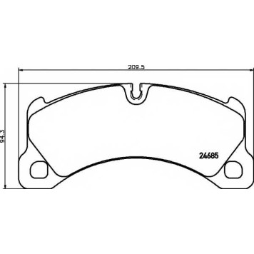 Колодки тормозные дисковые для PORSCHE CAYENNE(92A) <b>HELLA PAGID 8DB 355 015-131 / T1941</b>