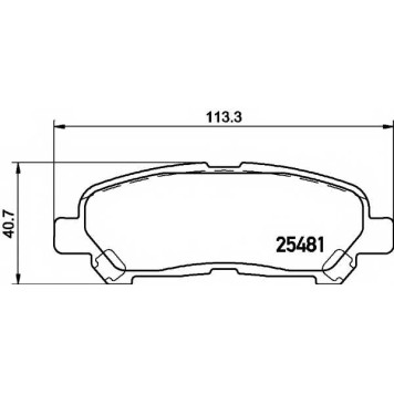 Колодки тормозные дисковые для TOYOTA KLUGER(#ASU4#,#GSU4#,#MHU4#) <b>HELLA PAGID 8DB 355 020-131 / T2154</b>