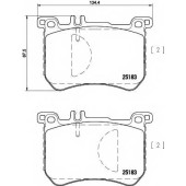 Колодки тормозные дисковые для MERCEDES S(V222,W222,X222), SL(R231) <b>HELLA PAGID 8DB 355 020-491 / T2188</b>