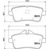 Колодки тормозные дисковые для MERCEDES GL(X166), GLE(C292,W166), GLS(X166), M(W166) <b>HELLA PAGID 8DB 355 020-161 / T2214</b>
