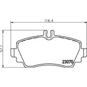 Колодки тормозные дисковые для MERCEDES A(W168) <b>HELLA PAGID 8DB 355 018-281 / T5101</b>