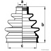 Комплект пылника приводного вала HERTH+BUSS JAKOPARTS J2861016