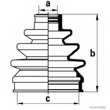 Комплект пылника приводного вала HERTH+BUSS JAKOPARTS J2861016