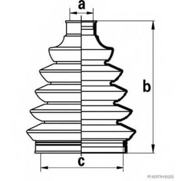 Комплект пылника приводного вала HERTH+BUSS JAKOPARTS J2862021