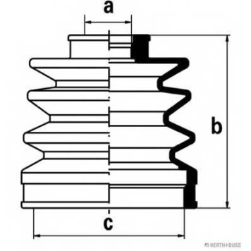 Комплект пылника приводного вала HERTH+BUSS JAKOPARTS J2865000
