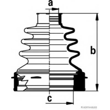 Комплект пылника приводного вала HERTH+BUSS JAKOPARTS J2882021