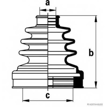 Комплект пылника приводного вала HERTH+BUSS JAKOPARTS J2885016