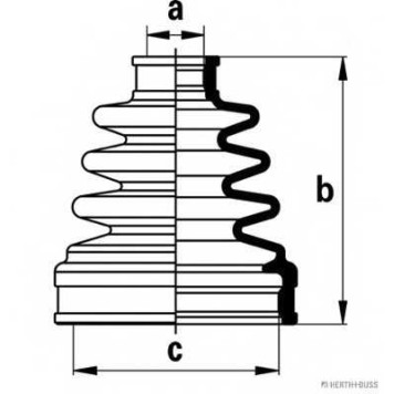 Комплект пылника приводного вала HERTH+BUSS JAKOPARTS J2888013