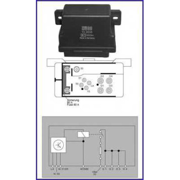 Реле, система накаливания HUCO 132030