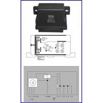 Реле, система накаливания HUCO 132031