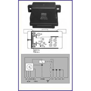 Реле, система накаливания HUCO 132034