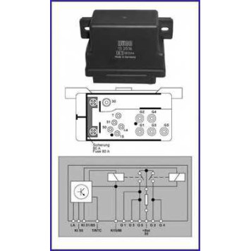 Реле, система накаливания HUCO 132036