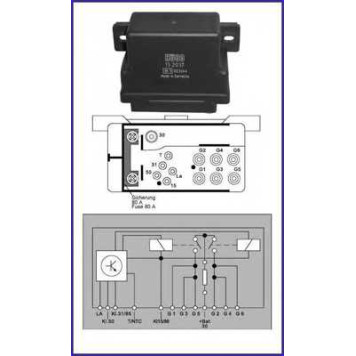 Реле, система накаливания HUCO 132037