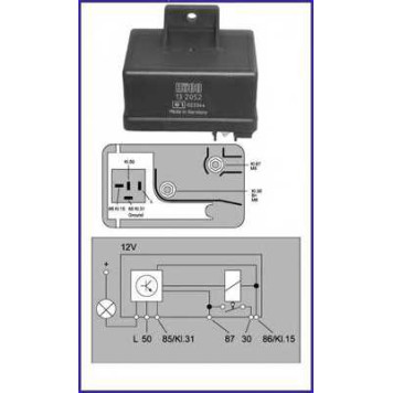 Реле, система накаливания HUCO 132052