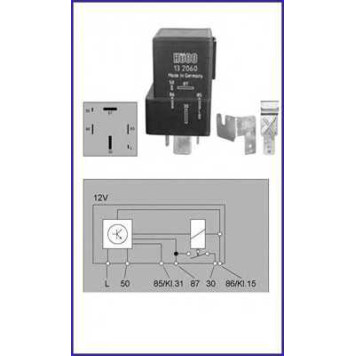 Реле, система накаливания HUCO 132060
