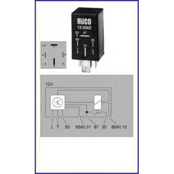 Реле, система накаливания HUCO 132062