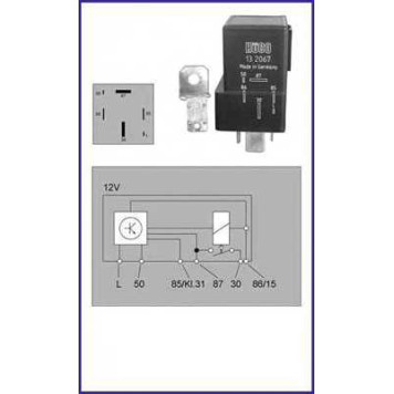 Реле, система накаливания HUCO 132067