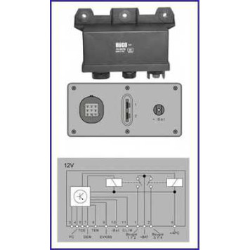 Реле, система накаливания HUCO 132075
