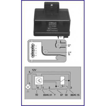 Реле, система накаливания HUCO 132082