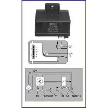 Реле, система накаливания HUCO 132083