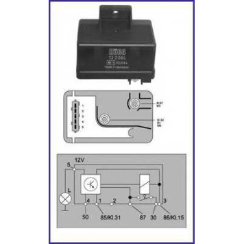 Реле, система накаливания HUCO 132084