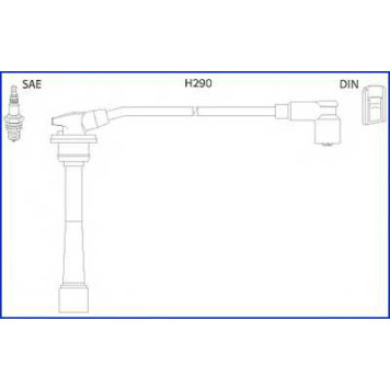 Комплект проводов зажигания HUCO 134528