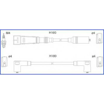 Комплект проводов зажигания HUCO 134705