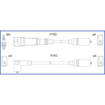 Комплект проводов зажигания HUCO 134717