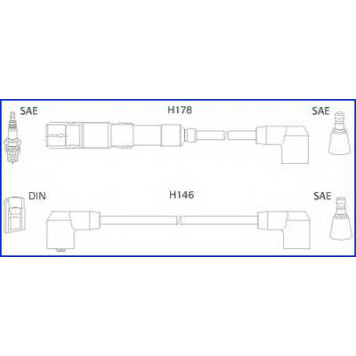 Комплект проводов зажигания HUCO 134755