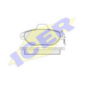 Колодки тормозные дисковые для FIAT 500(312), PANDA(169), PUNTO(176C,188,188AX), SEICENTO(187,287) / LANCIA Y(840A) <b>ICER 181018 / 21436</b>