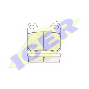 Колодки тормозные дисковые для MERCEDES (W124), 190(W201), C(W202), COUPE(C124), E(C124,S124,W124), KOMBI(S124) <b>ICER 180517 / 20687</b>