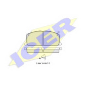 Колодки тормозные дисковые для TOYOTA CAMRY, CARINA, CELICA, COROLLA FX, COROLLA, CORONA, CORSA, MR, PASEO, SPRINTER CARIB, SPRINTER, STARLET, TERCEL, VISTA <b>ICER 180462 / 20870</b>