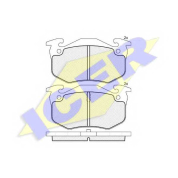 Колодки тормозные дисковые для CITROEN SAXO, XSARA, ZX / PEUGEOT 106, 205, 206, 306, 309 / RENAULT 11, 19, 5, 9, CLIO, MEGANE, SUPER 5, THALIA <b>ICER 180649 / 20973</b>