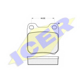 Колодки тормозные дисковые для OPEL OMEGA(16#, 17#, 19#, 21#, 22#, 23#, 25#, 26#, 27#, 66#, 67#), SENATOR(29#), VECTRA(31#, 36#, 38#) <b>ICER 180692 / 21050</b>